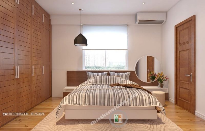 Mẫu giường ngủ gỗ hiện đại cho căn hộ chung cư thêm phần sang trọng, lôi cuốn
