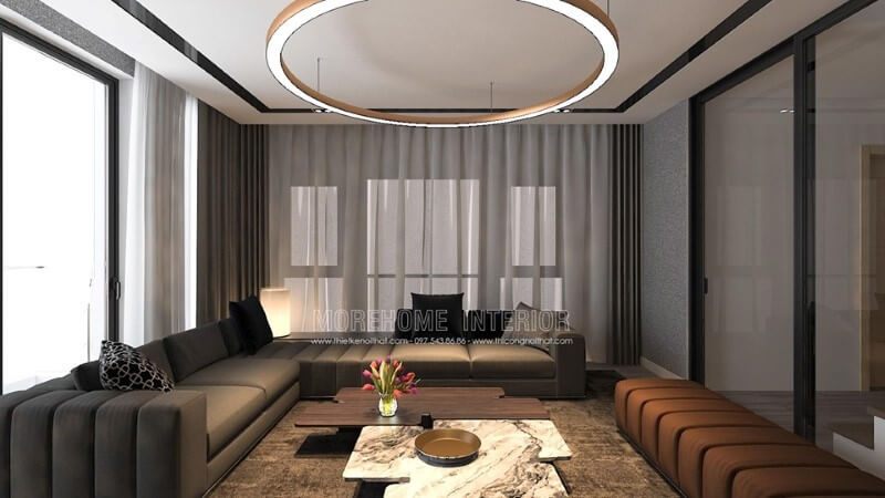 Mẫu sofa chữ L bọc vải cao cấp cho phòng khách chung cư, nhà phố, biệt thự hiện đại ở Hà Nội, Hải Phòng, Đà Nẵng, Tp Hồ Chí Minh