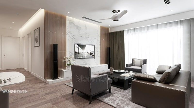 Mẫu thiết kế nội thất căn hộ cao cấp Imperia Garden trẻ trung